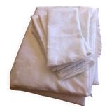 White cotton tablecloth and napkins