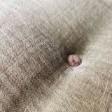 Scandinavian velvet and wood sofa