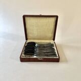 Service of 12 silver-plated dessert spoons