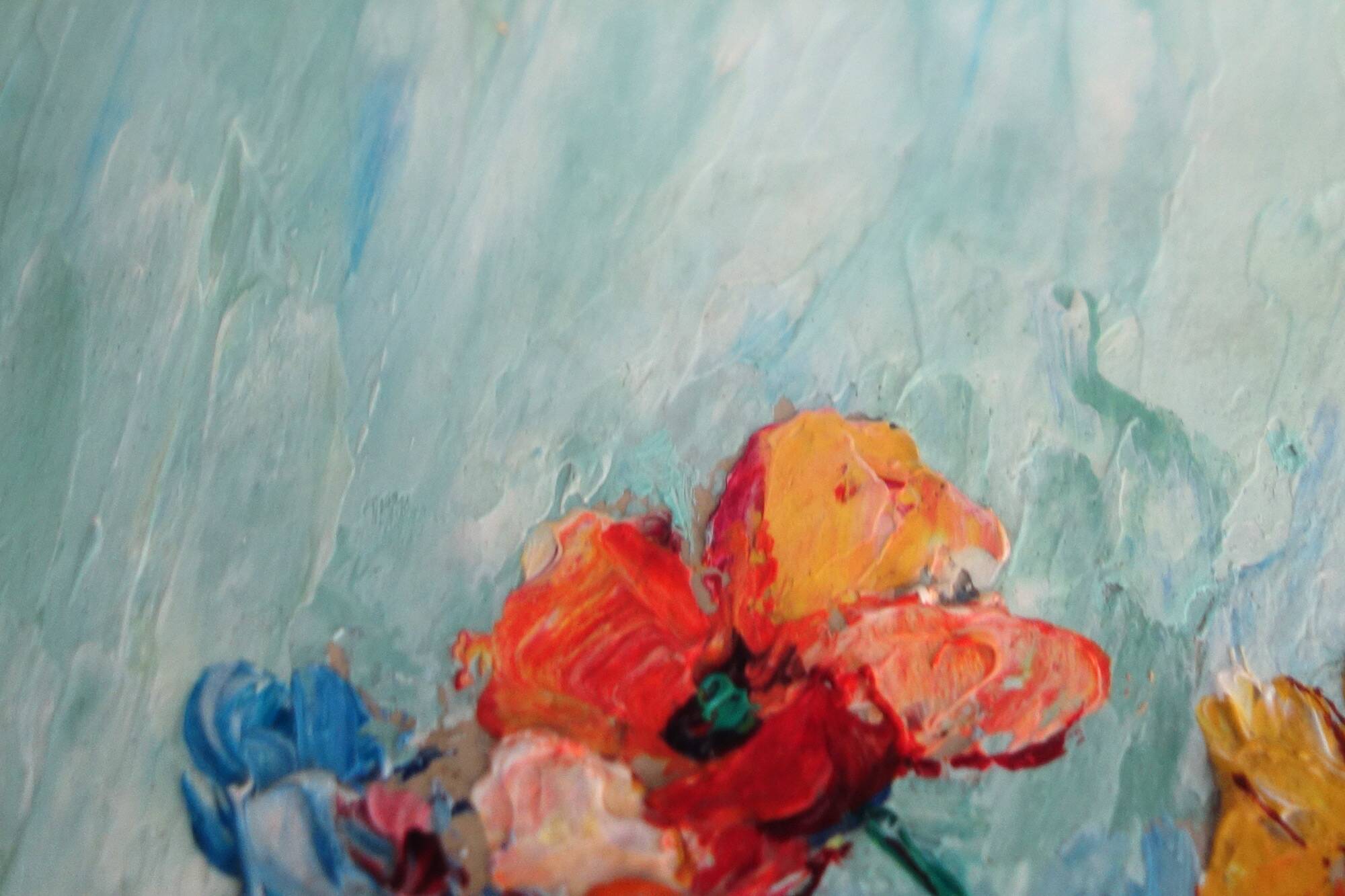 2 still lifes of flowers Alphonsive Bouquet, 1940s/1950s