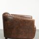 Cow leather armchair in Aviator design with patina and a warm appearance