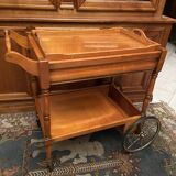 Serving table in blond cherrywood with removable top