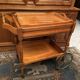 Serving table in blond cherrywood with removable top