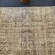 Tapis Oushak beige décor rustique, 6x10, surteint sable, pour salon, MOON.145
