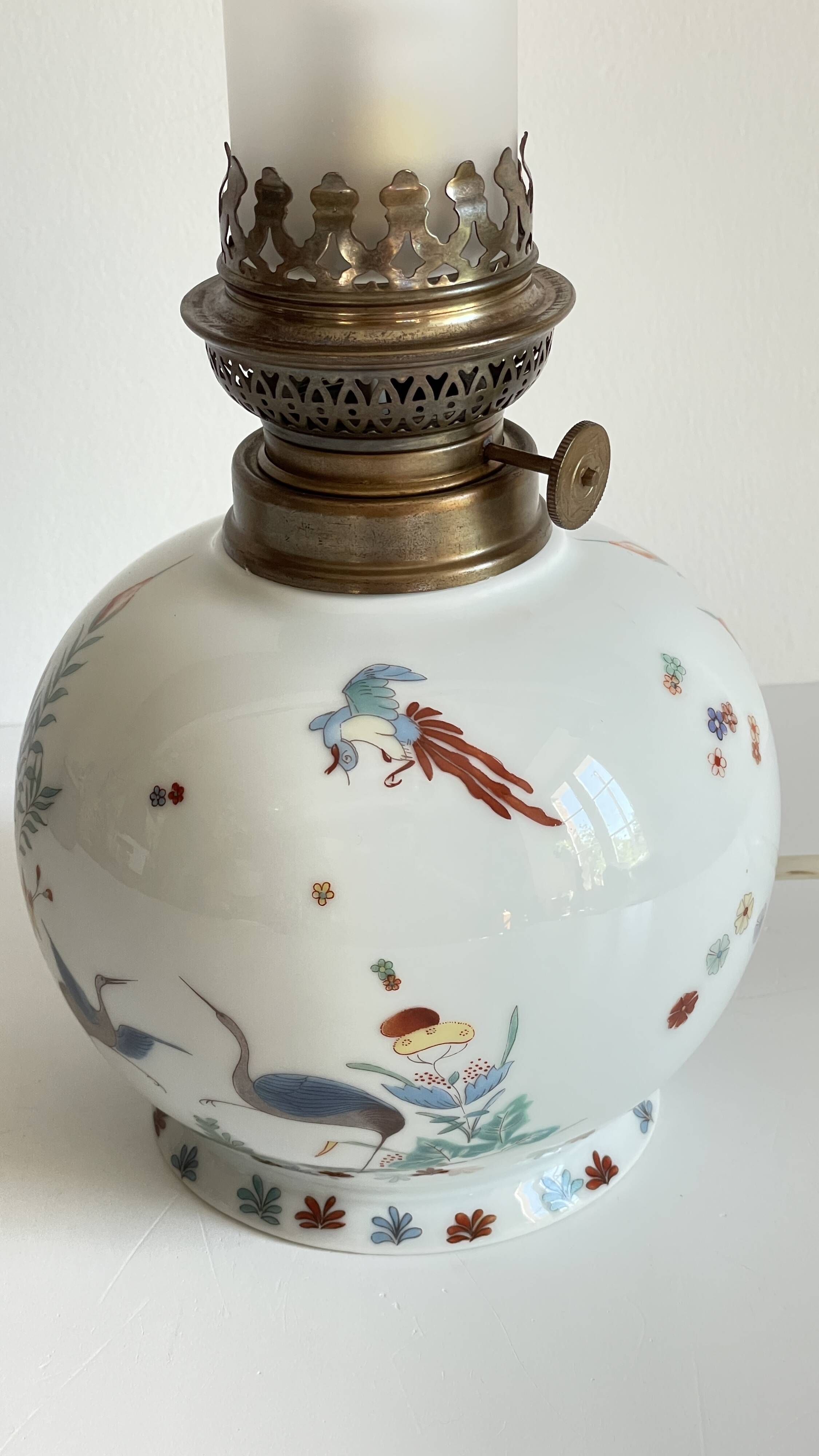 Limoges porcelain lamp France