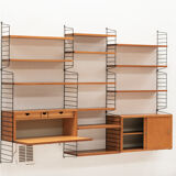 3-Piece wall unit by Nisse Strinning for String, Sweden, 1960s