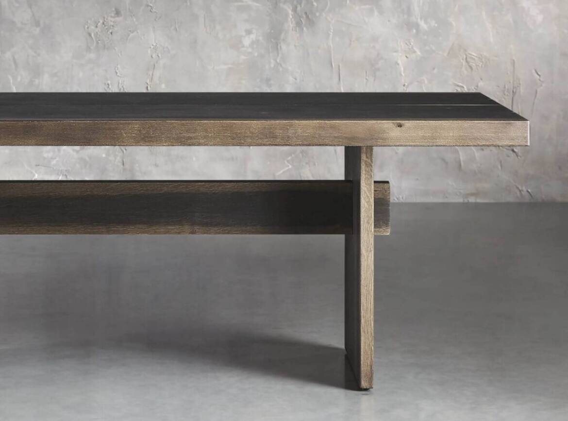 Arhaus solid oak table