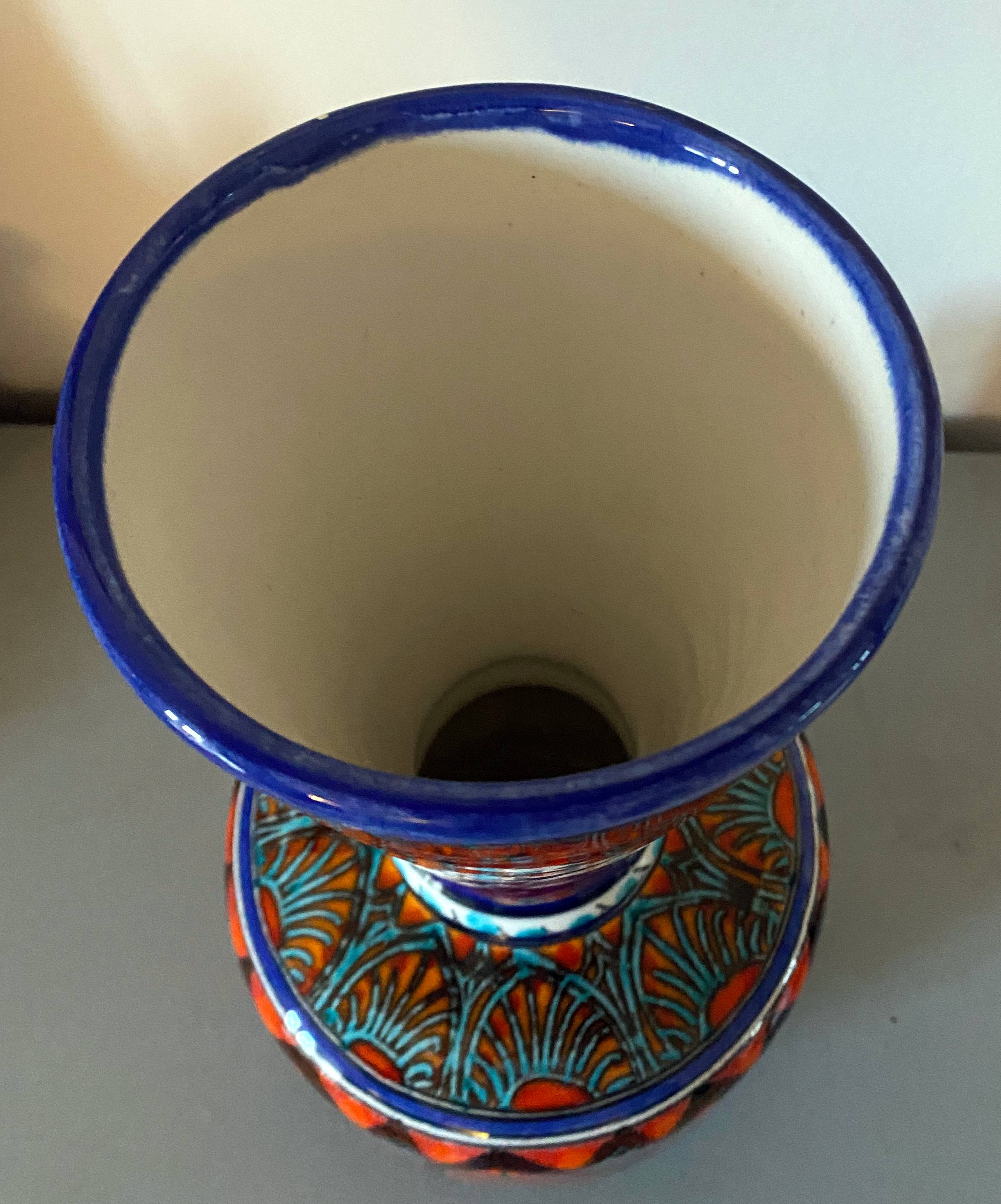 Vase Ceramic design Italy year 60' La Maga signed S. Stefano C