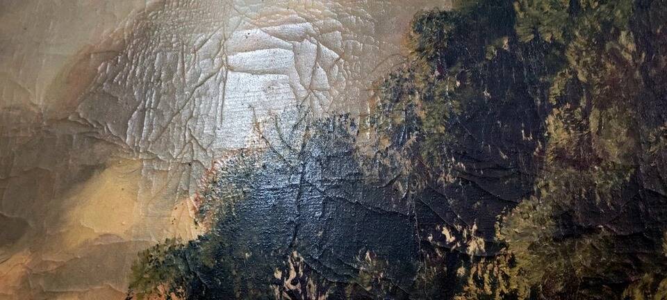 Julien Chatelin: large oil painting on canvas circa 1880