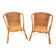 Paire de chaise en osier enfant vintage