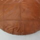 Pouf en cuir de couleur cognac 1960