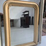 Louis Philippe mirror in wood and parinated stucco, 19th century