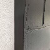 Minimalist monochrome abstract painting in black