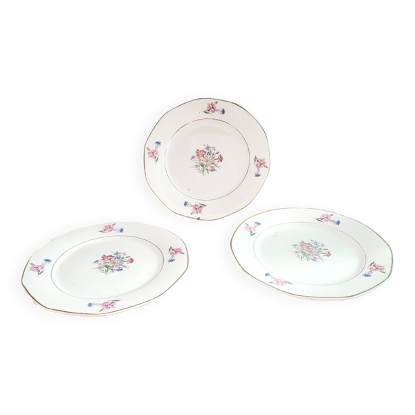 Lot de 3 assiettes Nice de Digoin Sarreguemines