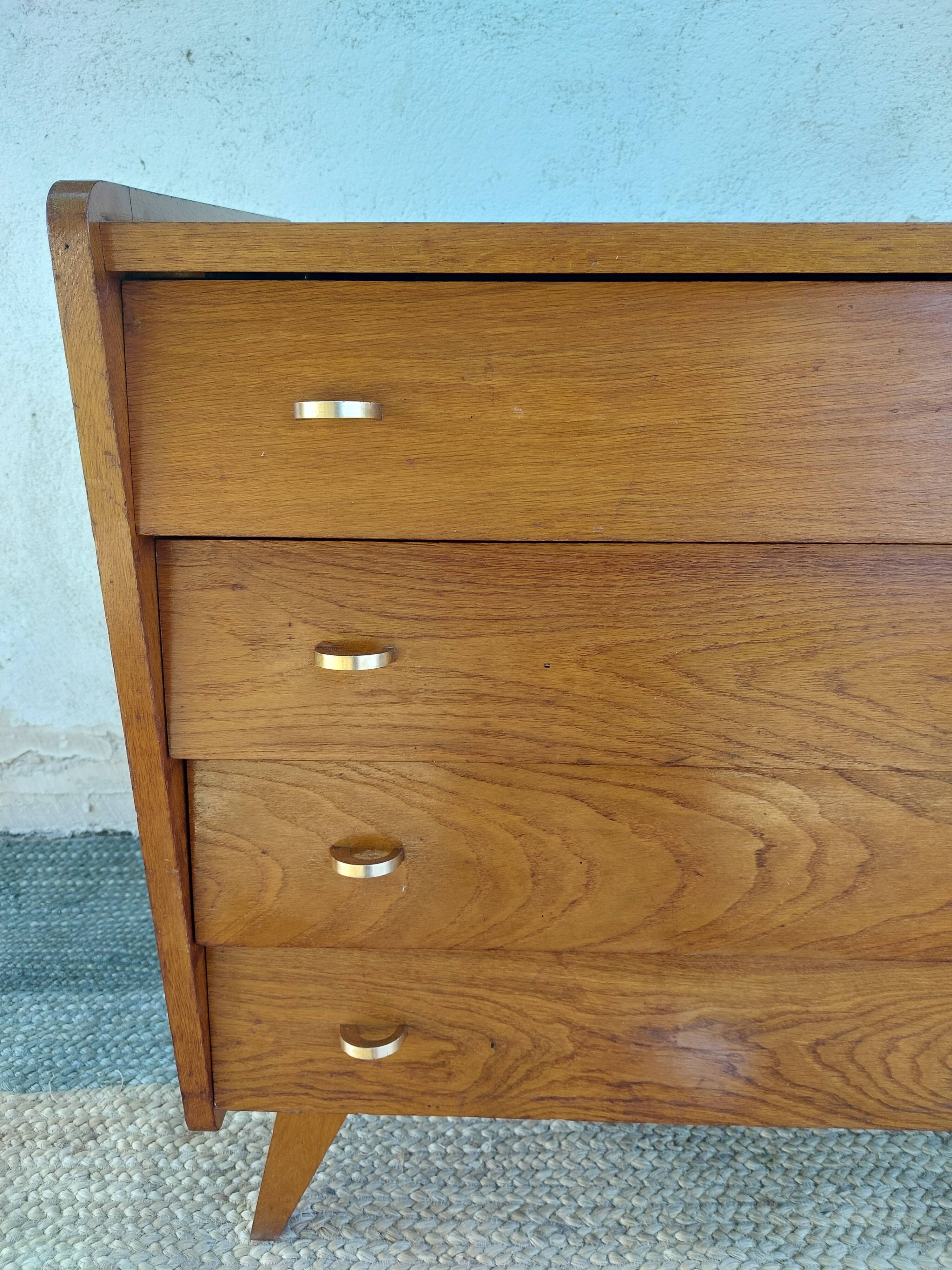 chest of drawers with compass feet, 1960s-1970s