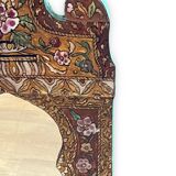 Orientalist mirror frame fixed under glass 25x58cm