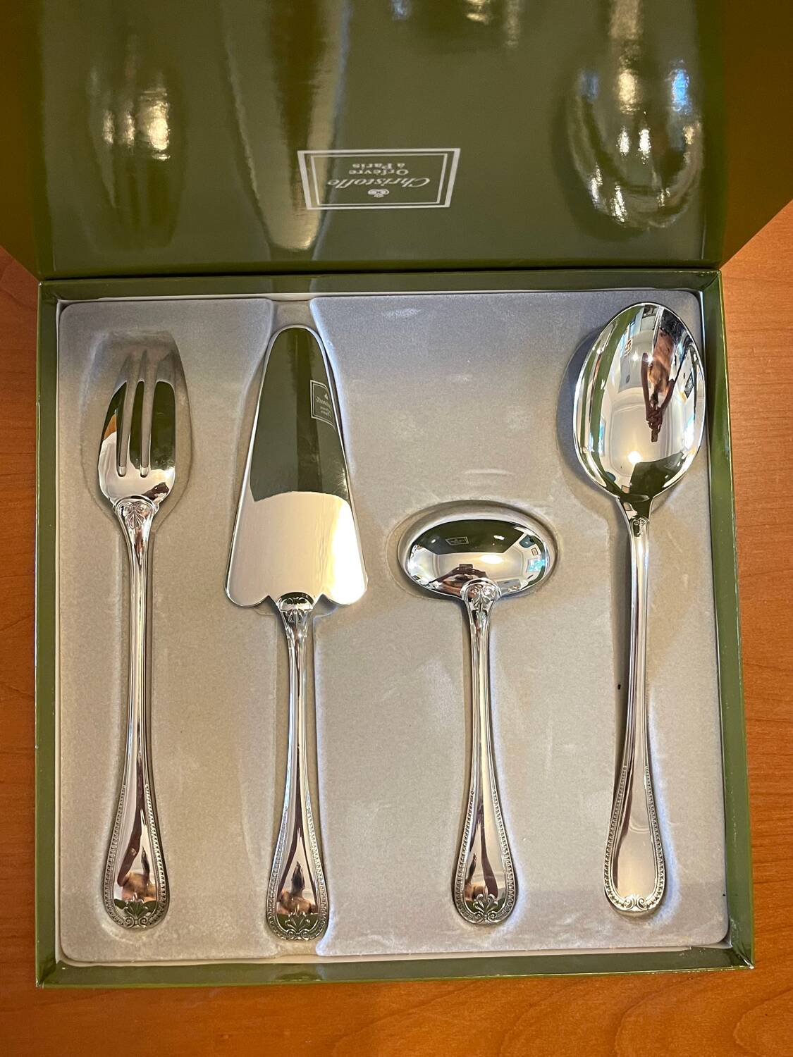 Christofle Malmaison serving cutlery, pie server, sauce