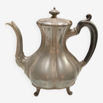 Large antique pewter teapot Shaw & Fish