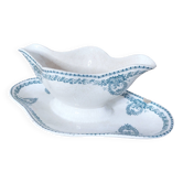Rare and very pretty old Longwy St Cyr SFNGR sauce boat, France