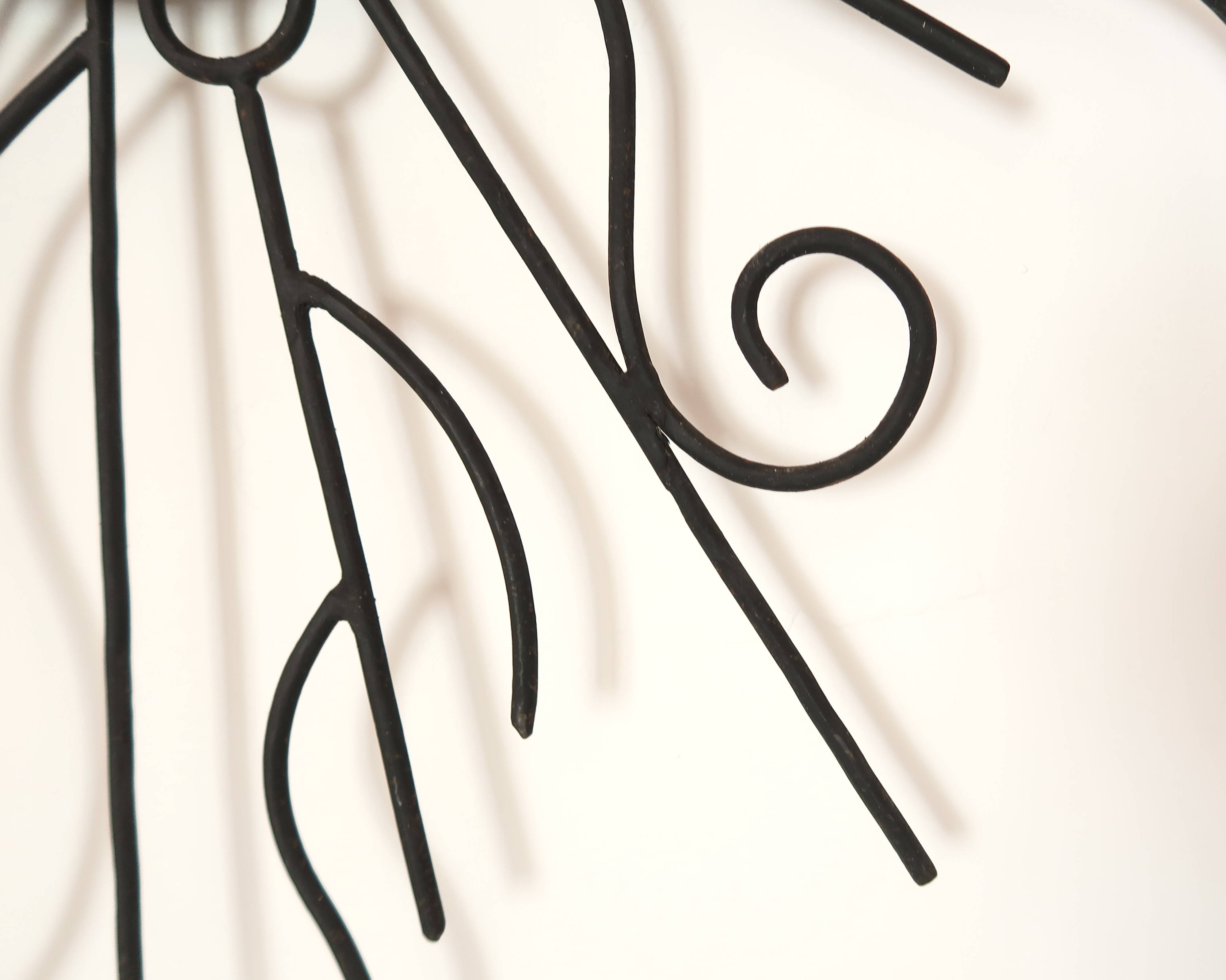 Large black metal sun mirror, 1970s