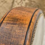 1950s, Danish vintage relax armchair, furniture velour, ash wood.