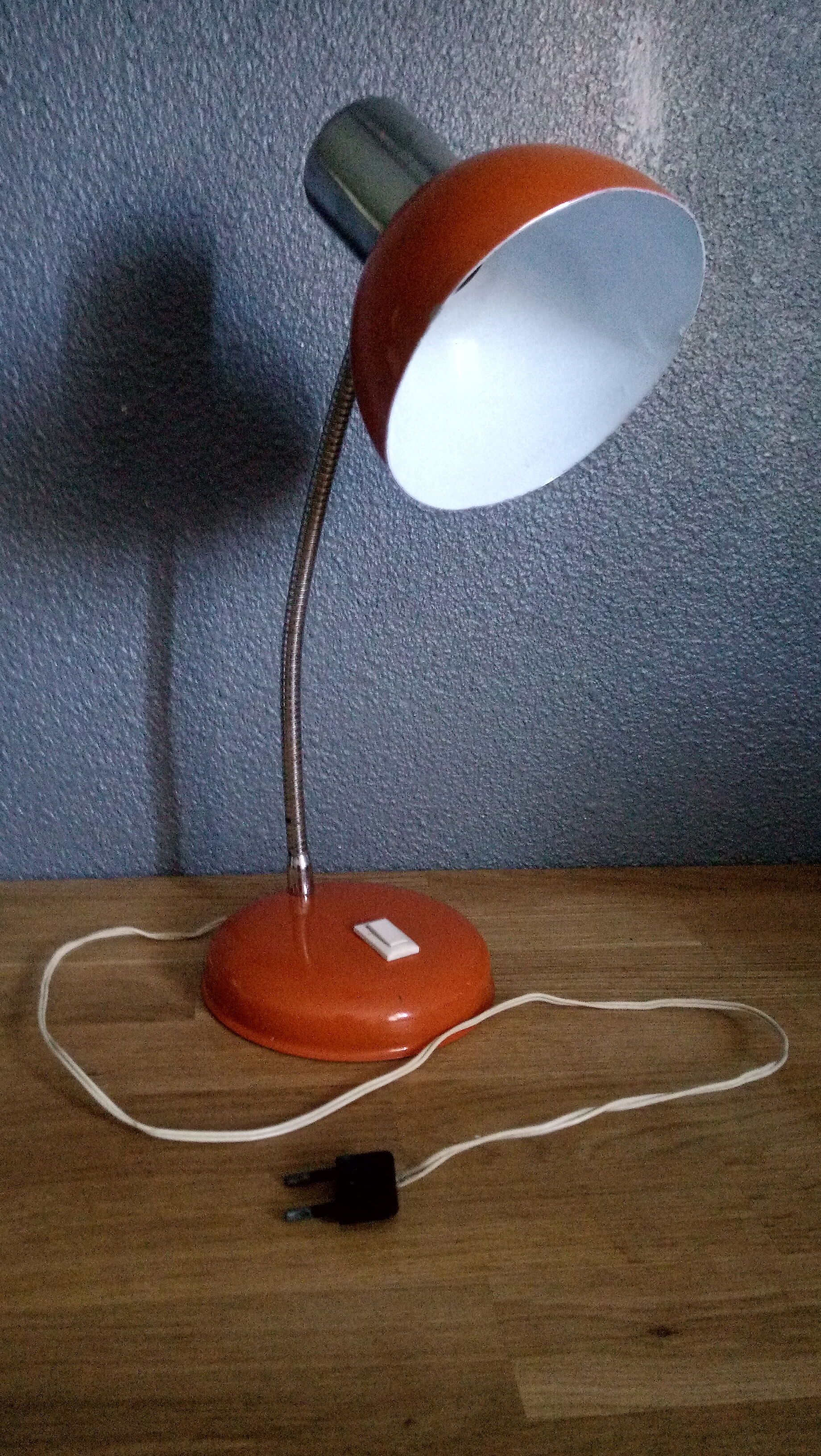 Lampe de bureau, vintage, rouge
