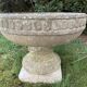 Round planter on reconstituted cement base " Grandon Freres " XX century