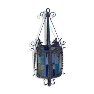 Stained glass lantern