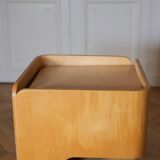 90s laminated wood folding storage unit