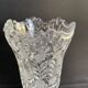 Polished and frosted molded crystal vase – Mid-20th century