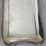 Silver-plated metal and glass hors d'oeuvre tray