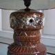 Glazed ceramic lamp from the 1960s/1970s with dual lighting