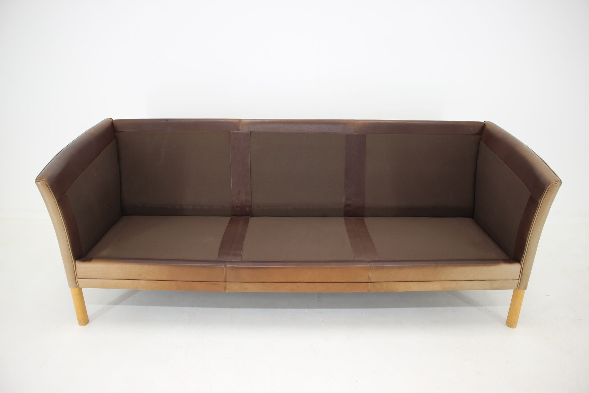 1960s Georg Thams Leather 3-Seather Sofa