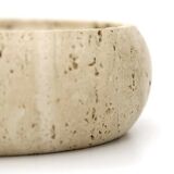 Bol en travertin ou plateau à pièces, années 1970