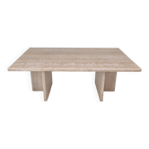 Rectangle Travertine Coffee or Side Table, Italy 1980's