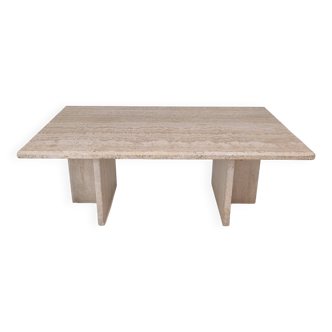 Rectangle Travertine Coffee or Side Table, Italy 1980's