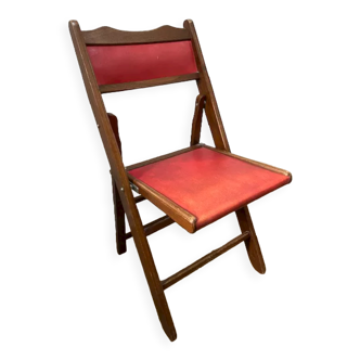 Folding chair in wood and skaÏ