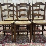 Série de chaises paillées salle à manger