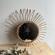 Vintage rattan sun mirror