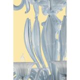 Mid-Century Modern Venetian Azure Style Murano Glass Chandelier With Leaves