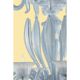 Mid-Century Modern Venetian Azure Style Murano Glass Chandelier With Leaves