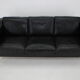 1980s Black Leather 3-Seater Sofa by Stouby, Denmark