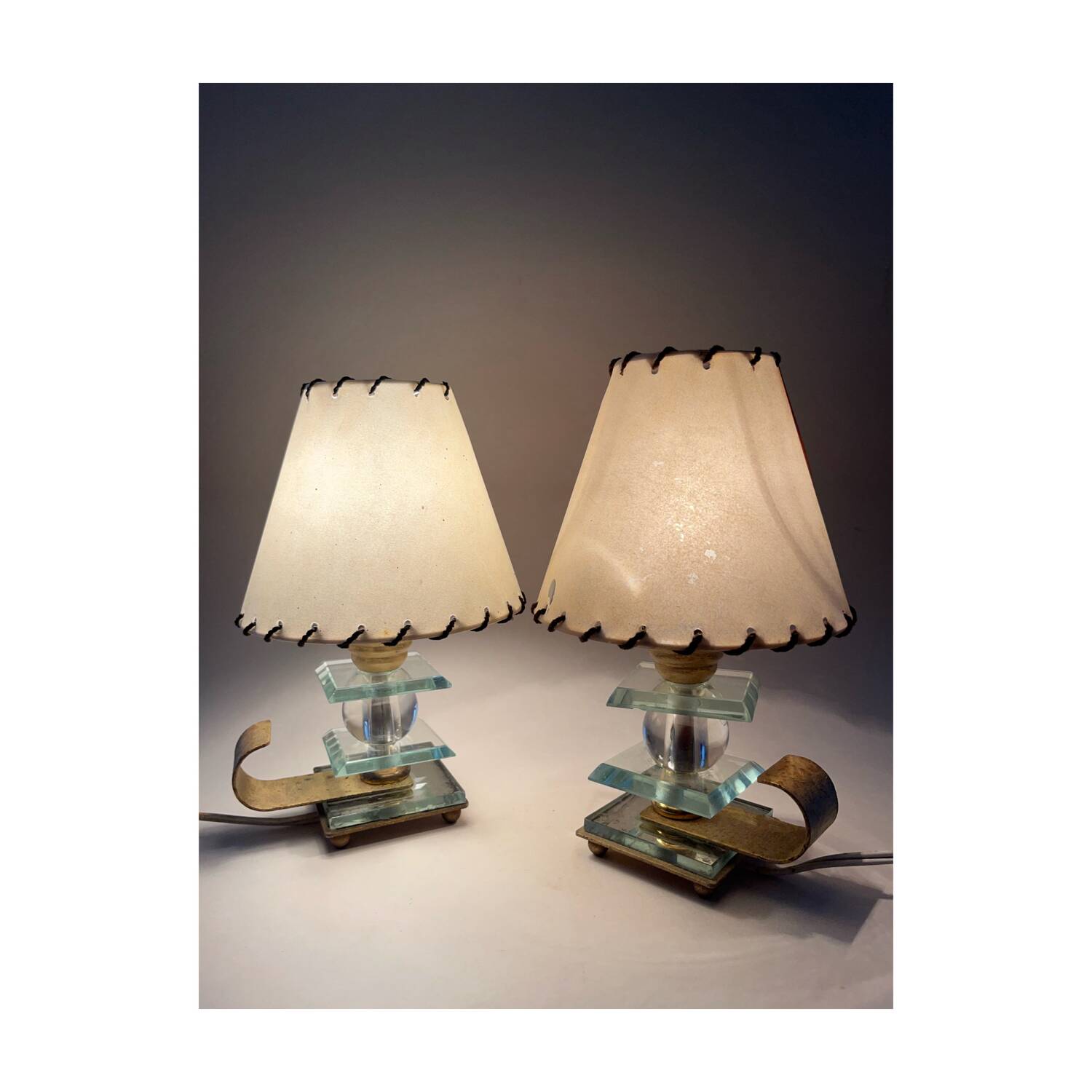 Paire de lampes Art déco