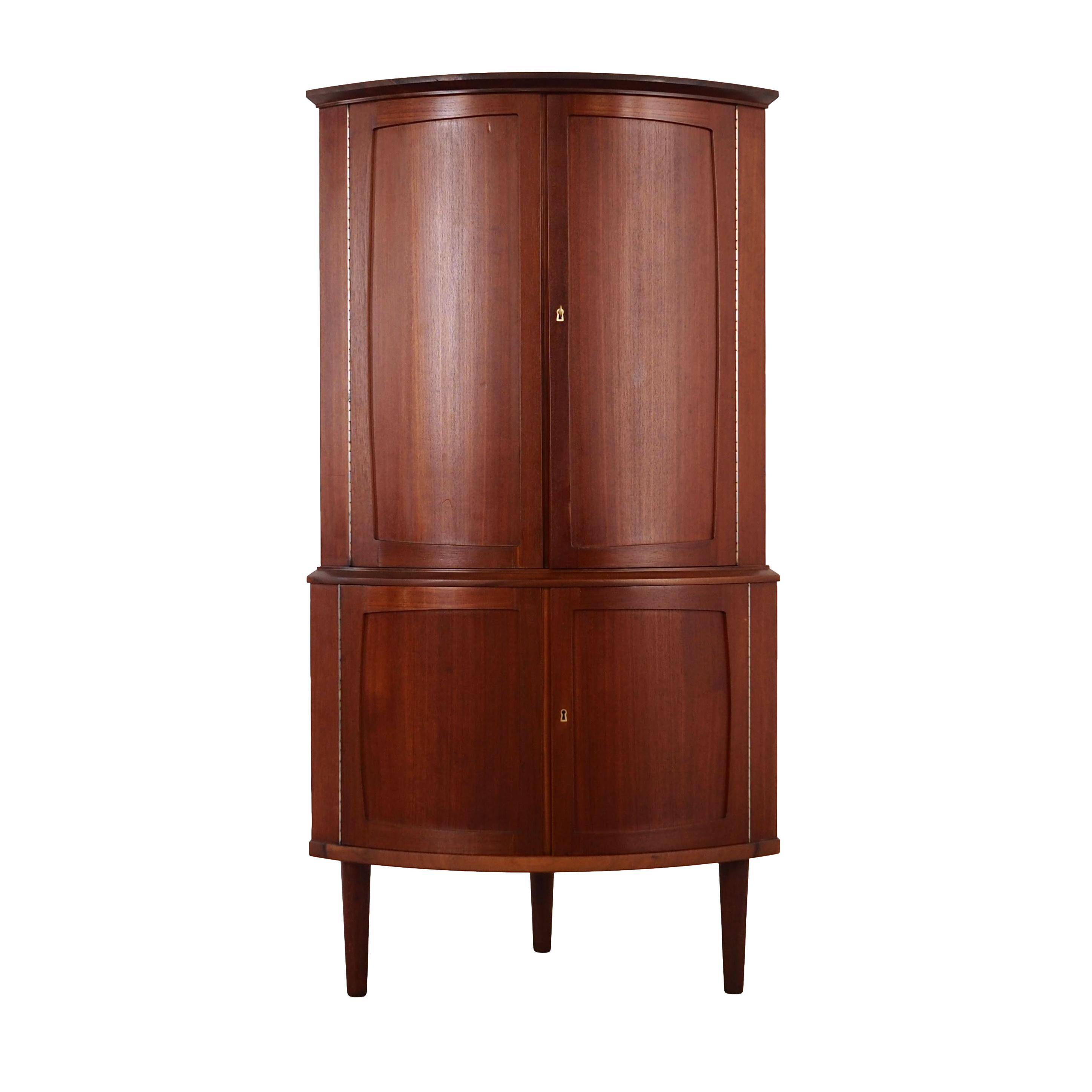 Meuble d'angle en teck, années 1970, design danois, fabrication : Danemark