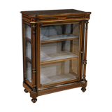 19th century English inlaid display cabinet