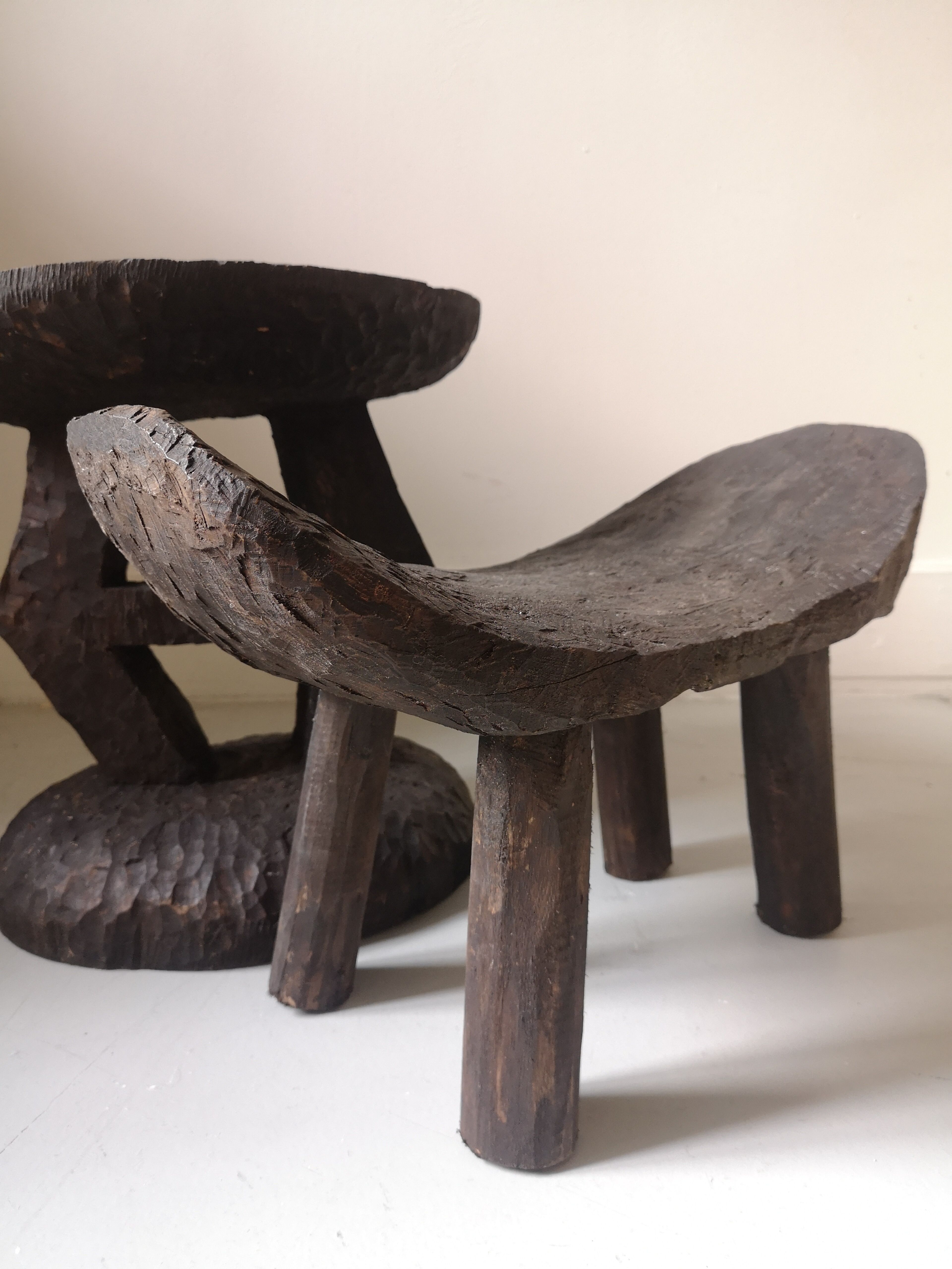 Wooden handmade yoga stool