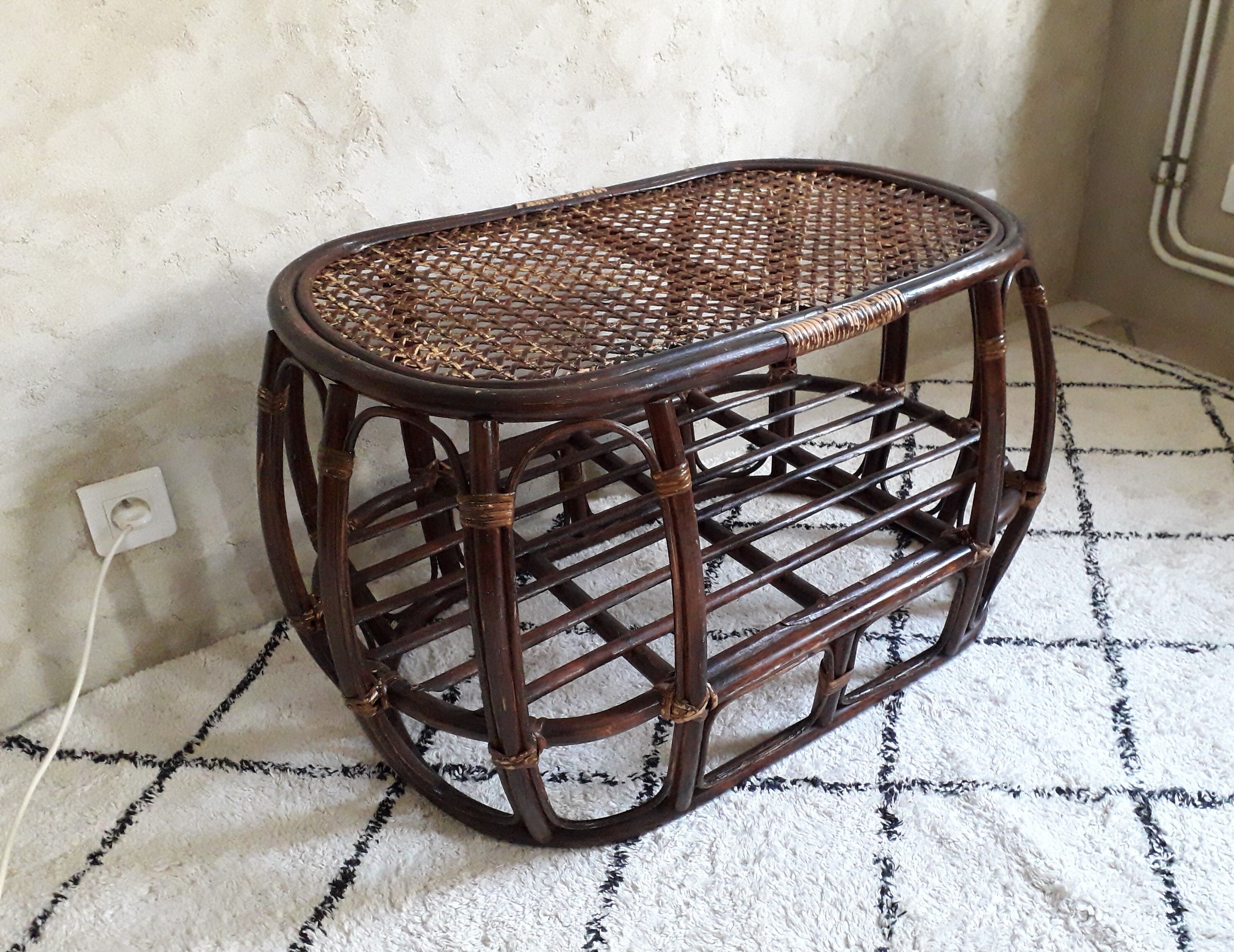 Rattan coffee table