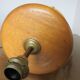 Rattan, leather, rope, and wood lamp in the style of Gabriella Crespi 60-70.