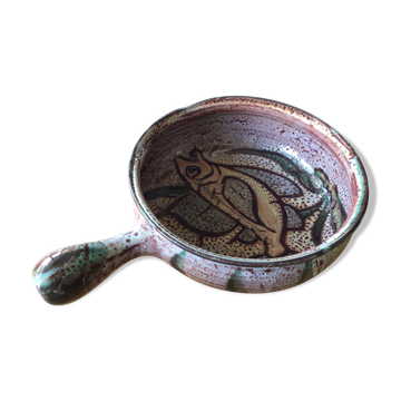 Coupe poêlon Vallauris décor poisson