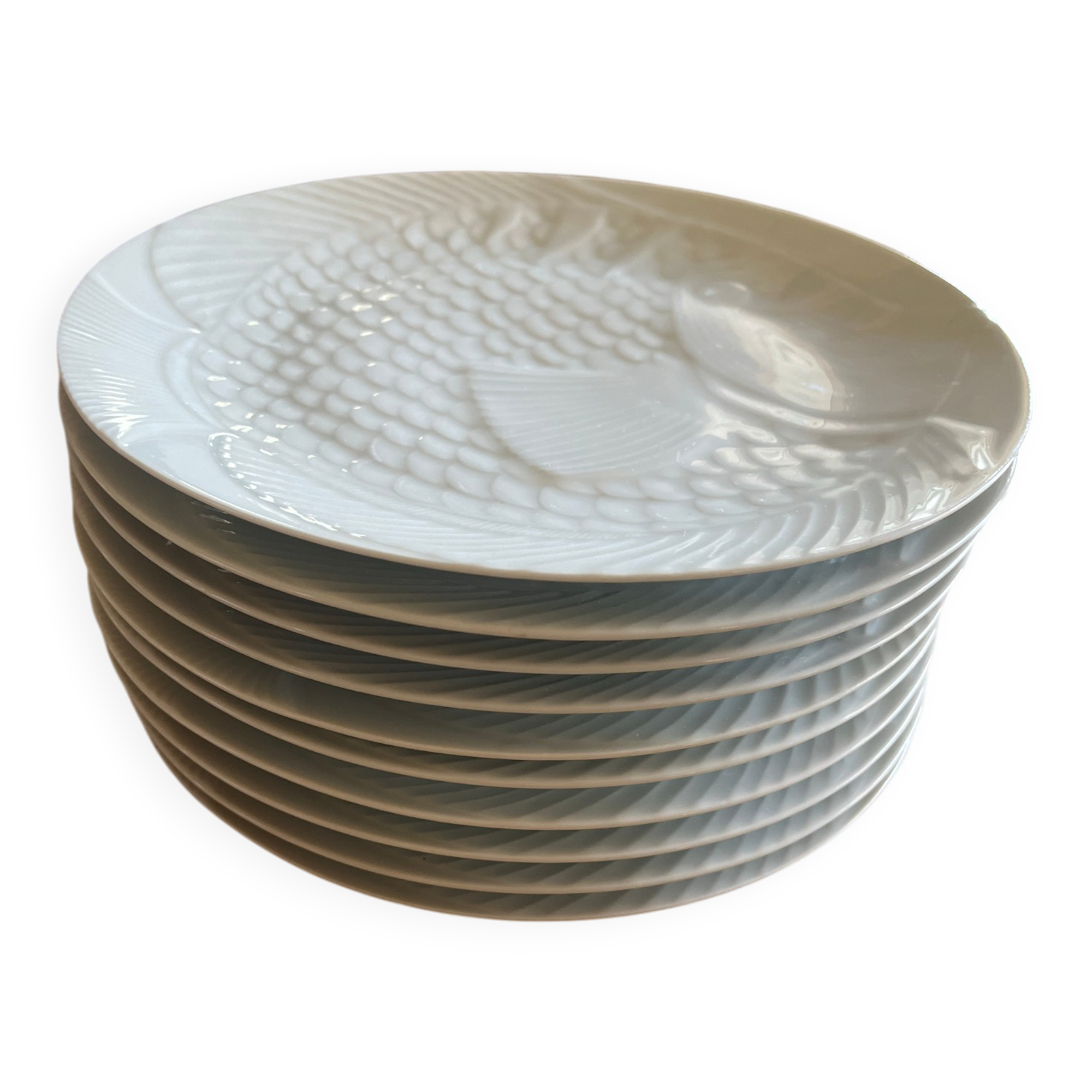 Lot 10 assiettes Océan CNP France